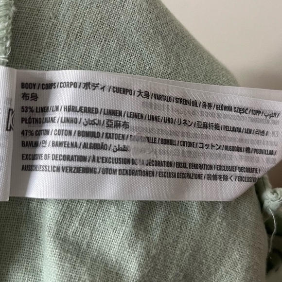 A+F Sloane Linen Blend Green Pleated Preppy Full Length Spring Summer Trousers - Picture 8 of 10